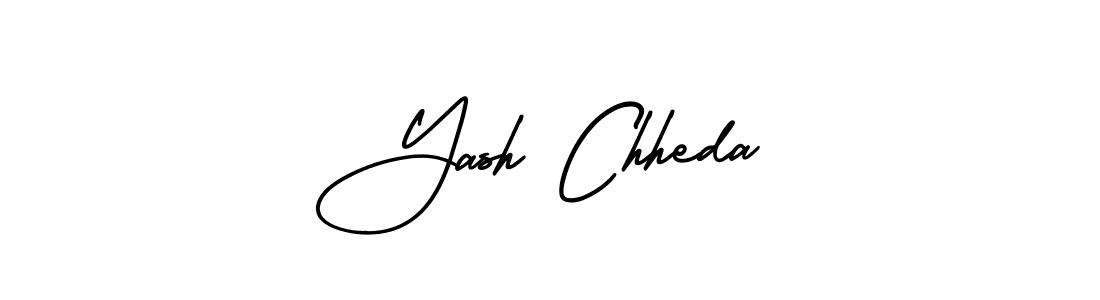 Also You can easily find your signature by using the search form. We will create Yash Chheda name handwritten signature images for you free of cost using AmerikaSignatureDemo-Regular sign style. Yash Chheda signature style 3 images and pictures png