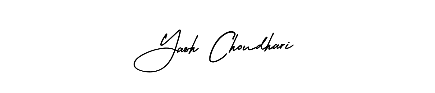The best way (AmerikaSignatureDemo-Regular) to make a short signature is to pick only two or three words in your name. The name Yash Choudhari include a total of six letters. For converting this name. Yash Choudhari signature style 3 images and pictures png