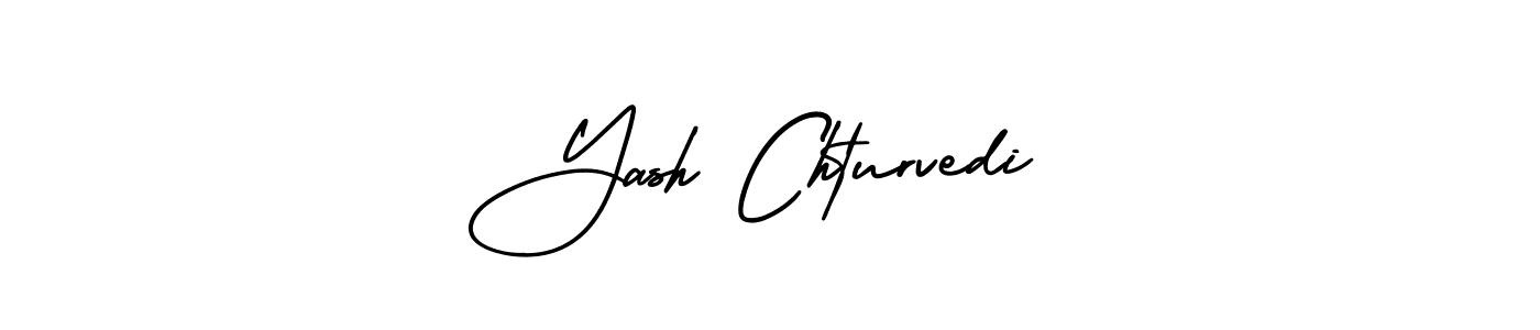 The best way (AmerikaSignatureDemo-Regular) to make a short signature is to pick only two or three words in your name. The name Yash Chturvedi include a total of six letters. For converting this name. Yash Chturvedi signature style 3 images and pictures png