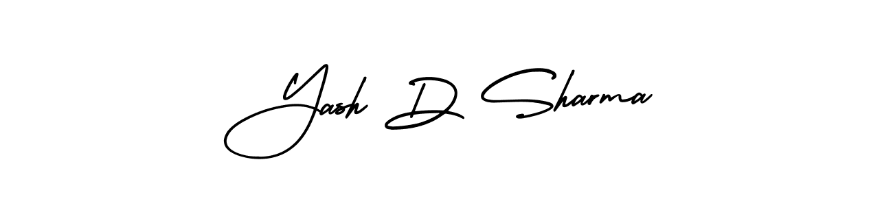 You should practise on your own different ways (AmerikaSignatureDemo-Regular) to write your name (Yash D Sharma) in signature. don't let someone else do it for you. Yash D Sharma signature style 3 images and pictures png