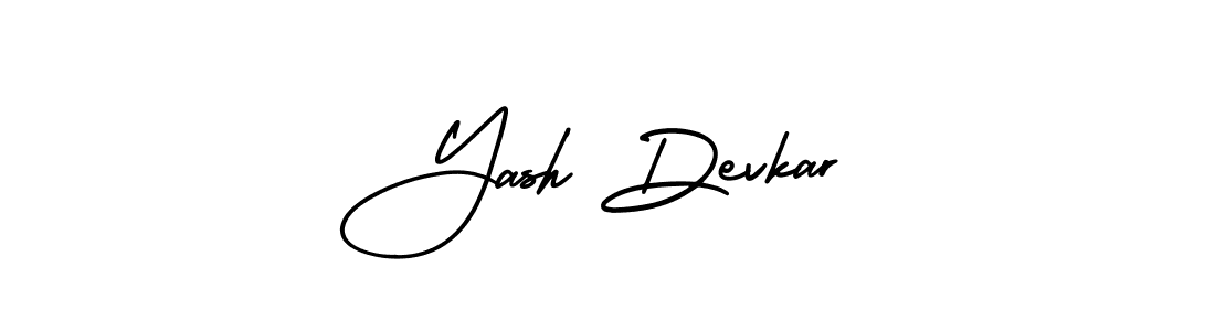 You should practise on your own different ways (AmerikaSignatureDemo-Regular) to write your name (Yash Devkar) in signature. don't let someone else do it for you. Yash Devkar signature style 3 images and pictures png