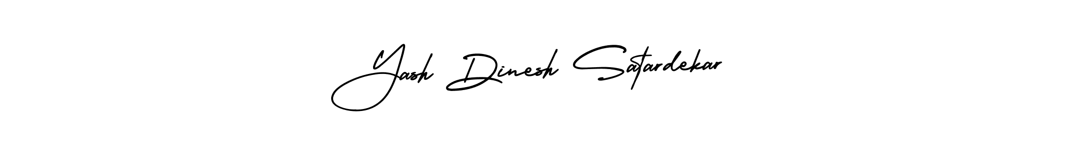 You should practise on your own different ways (AmerikaSignatureDemo-Regular) to write your name (Yash Dinesh Satardekar) in signature. don't let someone else do it for you. Yash Dinesh Satardekar signature style 3 images and pictures png