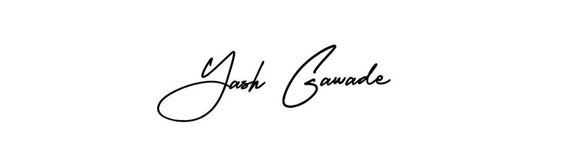 How to make Yash Gawade name signature. Use AmerikaSignatureDemo-Regular style for creating short signs online. This is the latest handwritten sign. Yash Gawade signature style 3 images and pictures png