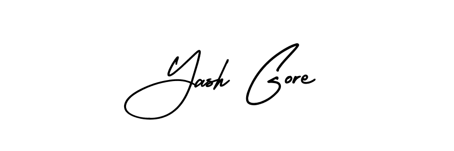 Create a beautiful signature design for name Yash Gore. With this signature (AmerikaSignatureDemo-Regular) fonts, you can make a handwritten signature for free. Yash Gore signature style 3 images and pictures png