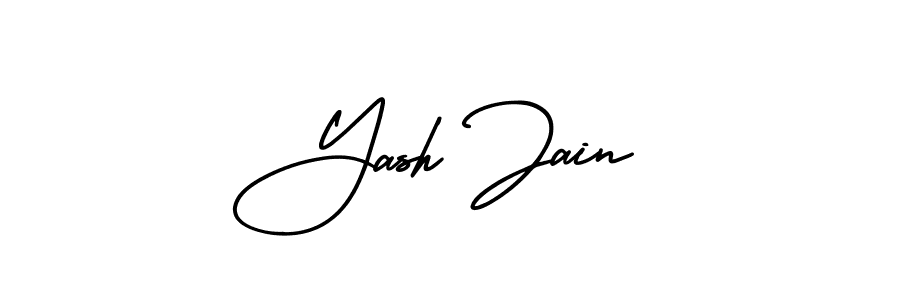 The best way (AmerikaSignatureDemo-Regular) to make a short signature is to pick only two or three words in your name. The name Yash Jain include a total of six letters. For converting this name. Yash Jain signature style 3 images and pictures png