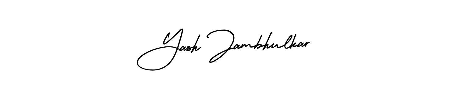 if you are searching for the best signature style for your name Yash Jambhulkar. so please give up your signature search. here we have designed multiple signature styles  using AmerikaSignatureDemo-Regular. Yash Jambhulkar signature style 3 images and pictures png