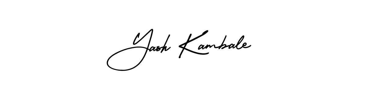 How to make Yash Kambale name signature. Use AmerikaSignatureDemo-Regular style for creating short signs online. This is the latest handwritten sign. Yash Kambale signature style 3 images and pictures png