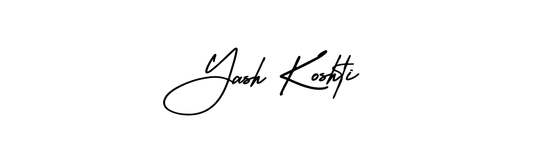 Design your own signature with our free online signature maker. With this signature software, you can create a handwritten (AmerikaSignatureDemo-Regular) signature for name Yash Koshti. Yash Koshti signature style 3 images and pictures png