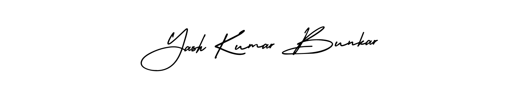 AmerikaSignatureDemo-Regular is a professional signature style that is perfect for those who want to add a touch of class to their signature. It is also a great choice for those who want to make their signature more unique. Get Yash Kumar Bunkar name to fancy signature for free. Yash Kumar Bunkar signature style 3 images and pictures png