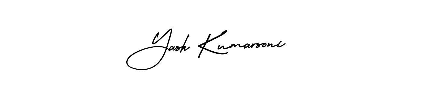 Use a signature maker to create a handwritten signature online. With this signature software, you can design (AmerikaSignatureDemo-Regular) your own signature for name Yash Kumarsoni. Yash Kumarsoni signature style 3 images and pictures png