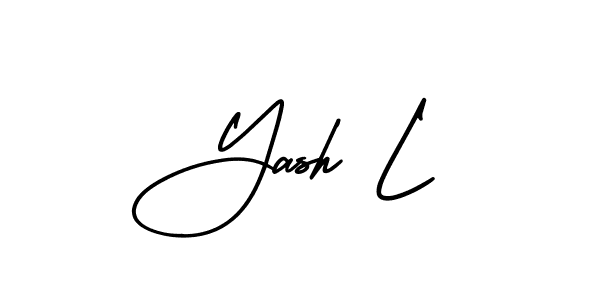 How to Draw Yash L signature style? AmerikaSignatureDemo-Regular is a latest design signature styles for name Yash L. Yash L signature style 3 images and pictures png