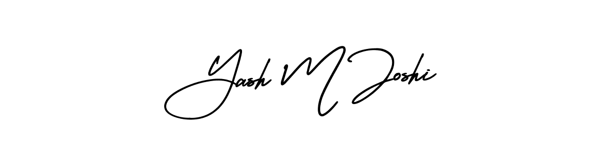 The best way (AmerikaSignatureDemo-Regular) to make a short signature is to pick only two or three words in your name. The name Yash M Joshi include a total of six letters. For converting this name. Yash M Joshi signature style 3 images and pictures png