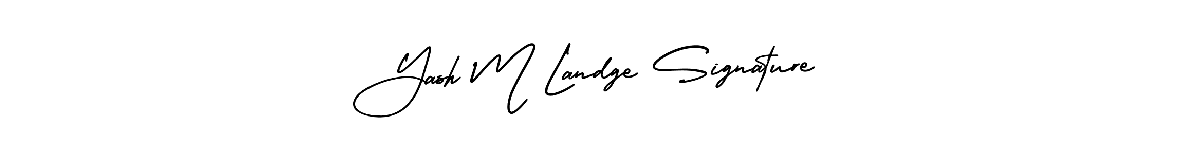 if you are searching for the best signature style for your name Yash M Landge Signature. so please give up your signature search. here we have designed multiple signature styles  using AmerikaSignatureDemo-Regular. Yash M Landge Signature signature style 3 images and pictures png
