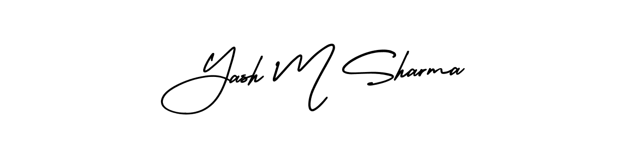 Similarly AmerikaSignatureDemo-Regular is the best handwritten signature design. Signature creator online .You can use it as an online autograph creator for name Yash M Sharma. Yash M Sharma signature style 3 images and pictures png
