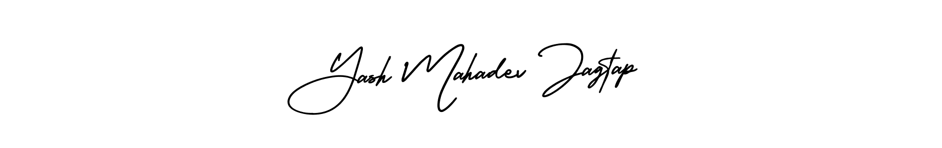 This is the best signature style for the Yash Mahadev Jagtap name. Also you like these signature font (AmerikaSignatureDemo-Regular). Mix name signature. Yash Mahadev Jagtap signature style 3 images and pictures png