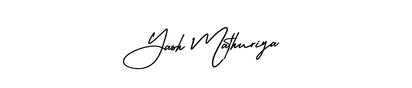 Yash Mathuriya stylish signature style. Best Handwritten Sign (AmerikaSignatureDemo-Regular) for my name. Handwritten Signature Collection Ideas for my name Yash Mathuriya. Yash Mathuriya signature style 3 images and pictures png
