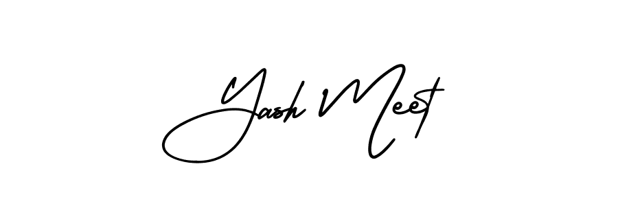 Create a beautiful signature design for name Yash Meet. With this signature (AmerikaSignatureDemo-Regular) fonts, you can make a handwritten signature for free. Yash Meet signature style 3 images and pictures png