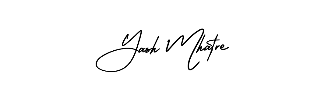 It looks lik you need a new signature style for name Yash Mhatre. Design unique handwritten (AmerikaSignatureDemo-Regular) signature with our free signature maker in just a few clicks. Yash Mhatre signature style 3 images and pictures png