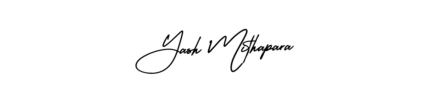 How to make Yash Mithapara name signature. Use AmerikaSignatureDemo-Regular style for creating short signs online. This is the latest handwritten sign. Yash Mithapara signature style 3 images and pictures png