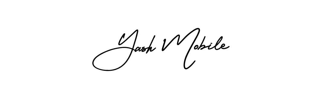 if you are searching for the best signature style for your name Yash Mobile. so please give up your signature search. here we have designed multiple signature styles  using AmerikaSignatureDemo-Regular. Yash Mobile signature style 3 images and pictures png