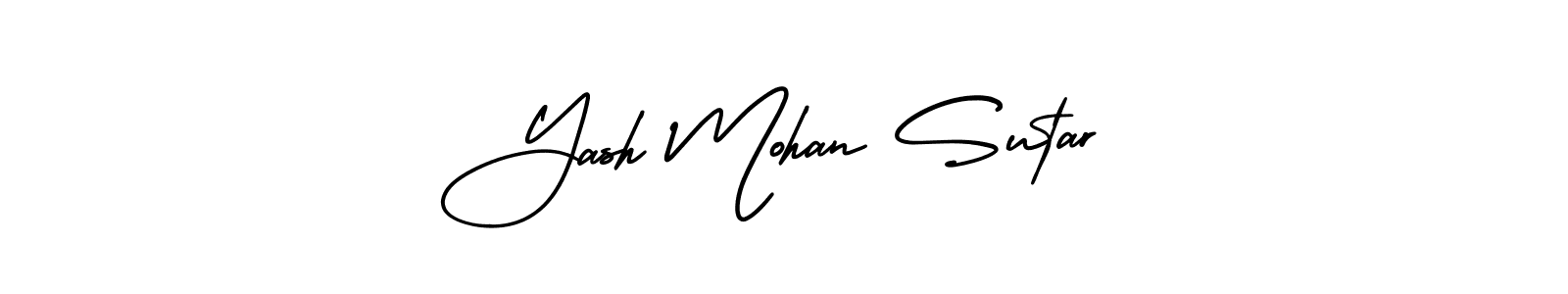 This is the best signature style for the Yash Mohan Sutar name. Also you like these signature font (AmerikaSignatureDemo-Regular). Mix name signature. Yash Mohan Sutar signature style 3 images and pictures png
