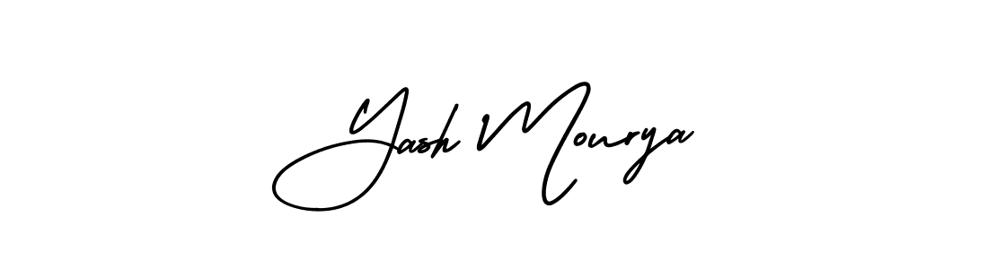 Yash Mourya stylish signature style. Best Handwritten Sign (AmerikaSignatureDemo-Regular) for my name. Handwritten Signature Collection Ideas for my name Yash Mourya. Yash Mourya signature style 3 images and pictures png