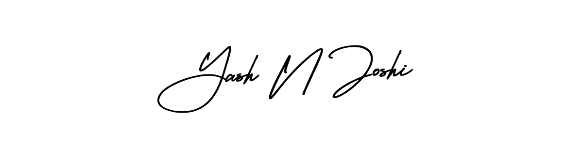 You should practise on your own different ways (AmerikaSignatureDemo-Regular) to write your name (Yash N Joshi) in signature. don't let someone else do it for you. Yash N Joshi signature style 3 images and pictures png