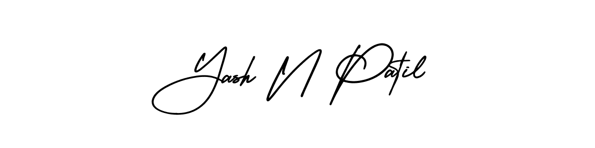 How to make Yash N Patil name signature. Use AmerikaSignatureDemo-Regular style for creating short signs online. This is the latest handwritten sign. Yash N Patil signature style 3 images and pictures png