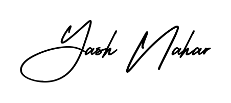 An effortless, minimalist signature concept for Yash Nahar using AmerikaSignatureDemo-Regular design. Clean lines that look great on any document. Yash Nahar signature style 3 images and pictures png