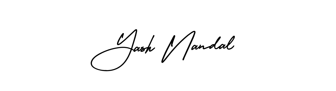 It looks lik you need a new signature style for name Yash Nandal. Design unique handwritten (AmerikaSignatureDemo-Regular) signature with our free signature maker in just a few clicks. Yash Nandal signature style 3 images and pictures png