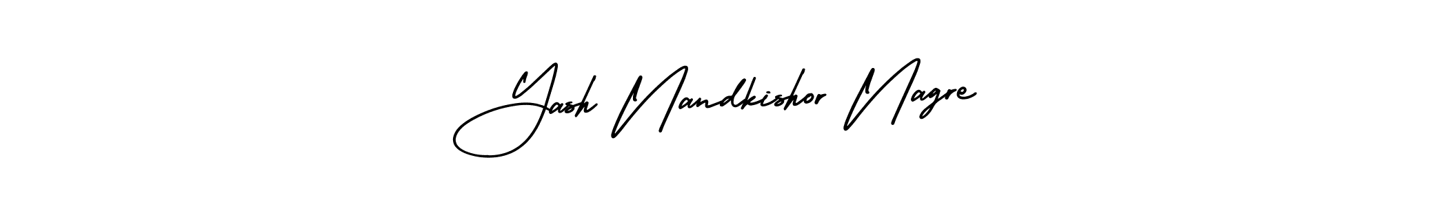 How to make Yash Nandkishor Nagre name signature. Use AmerikaSignatureDemo-Regular style for creating short signs online. This is the latest handwritten sign. Yash Nandkishor Nagre signature style 3 images and pictures png