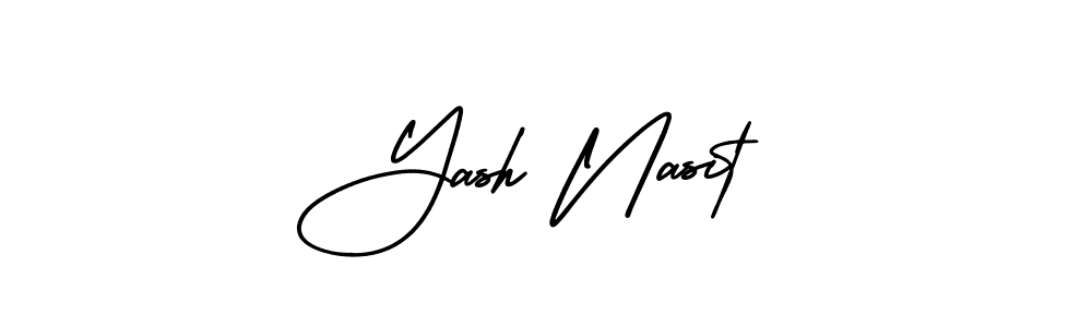 Design your own signature with our free online signature maker. With this signature software, you can create a handwritten (AmerikaSignatureDemo-Regular) signature for name Yash Nasit. Yash Nasit signature style 3 images and pictures png