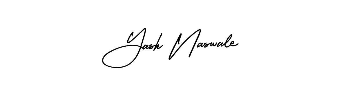 Use a signature maker to create a handwritten signature online. With this signature software, you can design (AmerikaSignatureDemo-Regular) your own signature for name Yash Naswale. Yash Naswale signature style 3 images and pictures png