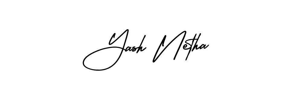 Yash Netha stylish signature style. Best Handwritten Sign (AmerikaSignatureDemo-Regular) for my name. Handwritten Signature Collection Ideas for my name Yash Netha. Yash Netha signature style 3 images and pictures png