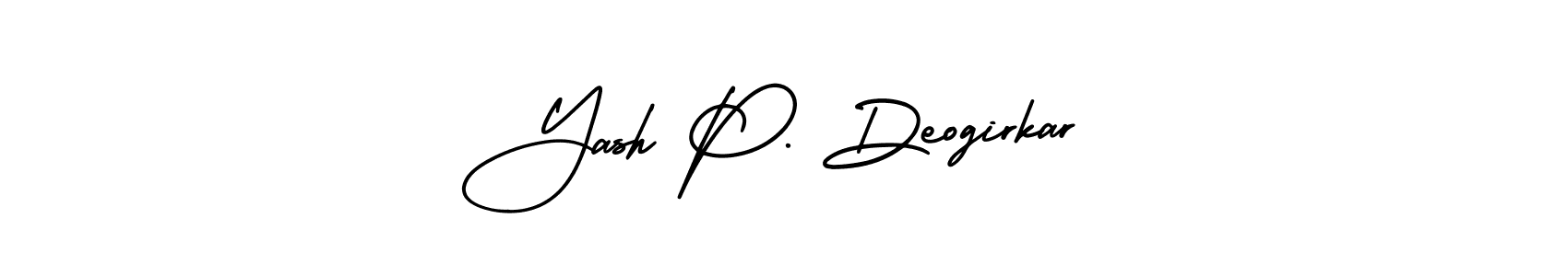 This is the best signature style for the Yash P. Deogirkar name. Also you like these signature font (AmerikaSignatureDemo-Regular). Mix name signature. Yash P. Deogirkar signature style 3 images and pictures png