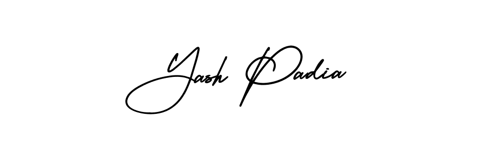 It looks lik you need a new signature style for name Yash Padia. Design unique handwritten (AmerikaSignatureDemo-Regular) signature with our free signature maker in just a few clicks. Yash Padia signature style 3 images and pictures png