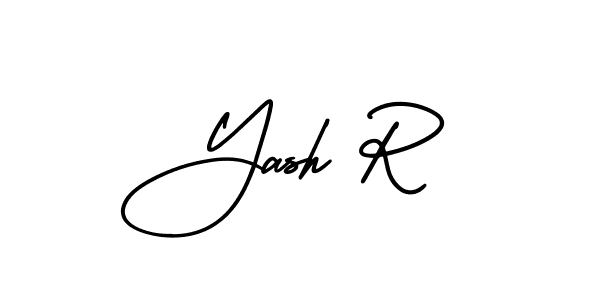 How to Draw Yash R signature style? AmerikaSignatureDemo-Regular is a latest design signature styles for name Yash R. Yash R signature style 3 images and pictures png