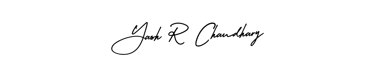 Use a signature maker to create a handwritten signature online. With this signature software, you can design (AmerikaSignatureDemo-Regular) your own signature for name Yash R Chaudhary. Yash R Chaudhary signature style 3 images and pictures png