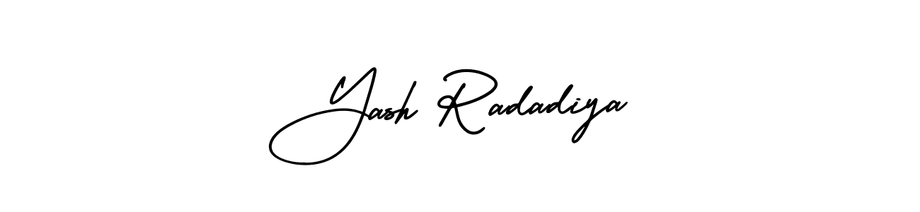 Design your own signature with our free online signature maker. With this signature software, you can create a handwritten (AmerikaSignatureDemo-Regular) signature for name Yash Radadiya. Yash Radadiya signature style 3 images and pictures png