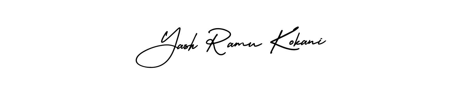 Make a beautiful signature design for name Yash Ramu Kokani. With this signature (AmerikaSignatureDemo-Regular) style, you can create a handwritten signature for free. Yash Ramu Kokani signature style 3 images and pictures png