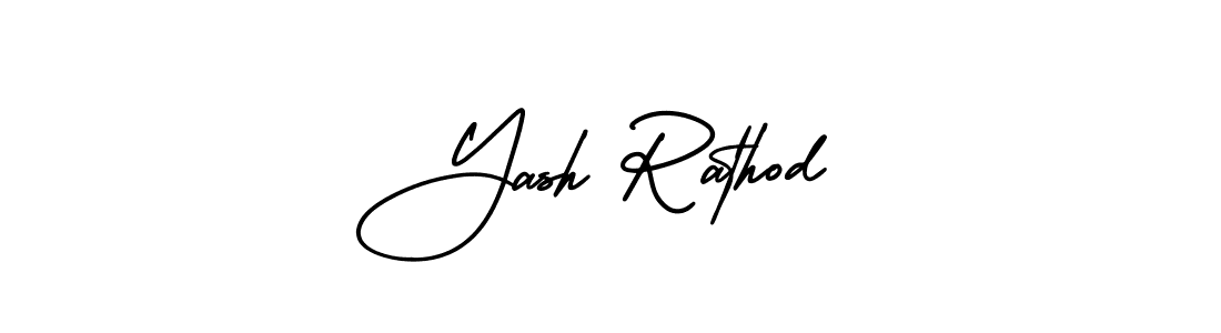 Use a signature maker to create a handwritten signature online. With this signature software, you can design (AmerikaSignatureDemo-Regular) your own signature for name Yash Rathod. Yash Rathod signature style 3 images and pictures png