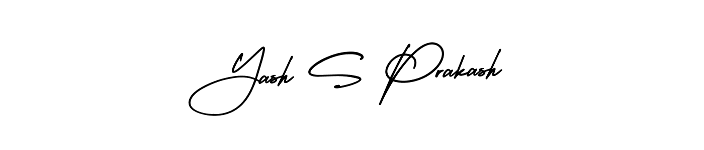 The best way (AmerikaSignatureDemo-Regular) to make a short signature is to pick only two or three words in your name. The name Yash S Prakash include a total of six letters. For converting this name. Yash S Prakash signature style 3 images and pictures png