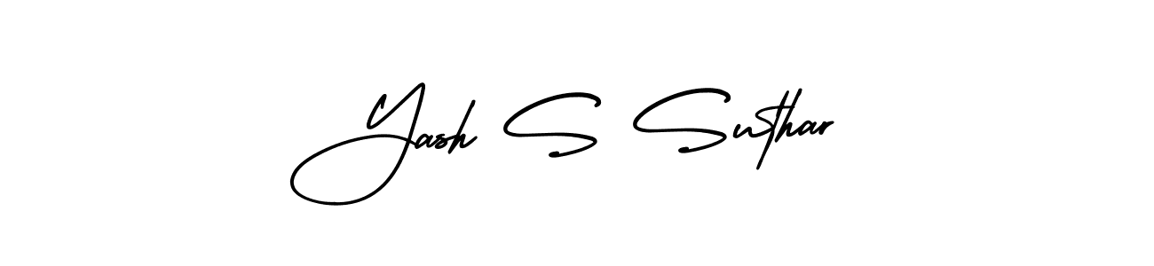 Yash S Suthar stylish signature style. Best Handwritten Sign (AmerikaSignatureDemo-Regular) for my name. Handwritten Signature Collection Ideas for my name Yash S Suthar. Yash S Suthar signature style 3 images and pictures png