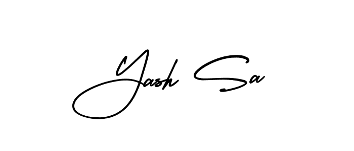 if you are searching for the best signature style for your name Yash Sa. so please give up your signature search. here we have designed multiple signature styles  using AmerikaSignatureDemo-Regular. Yash Sa signature style 3 images and pictures png