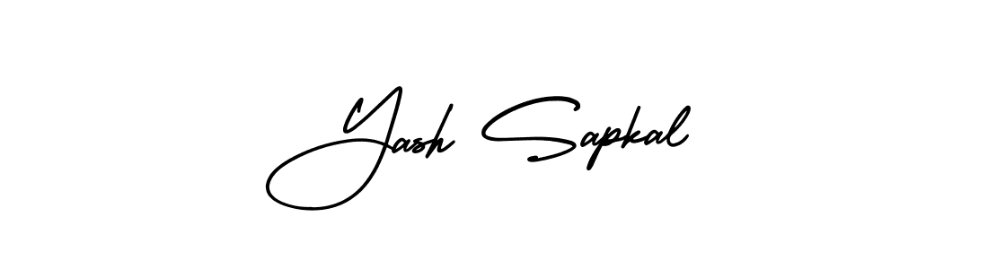 Yash Sapkal stylish signature style. Best Handwritten Sign (AmerikaSignatureDemo-Regular) for my name. Handwritten Signature Collection Ideas for my name Yash Sapkal. Yash Sapkal signature style 3 images and pictures png