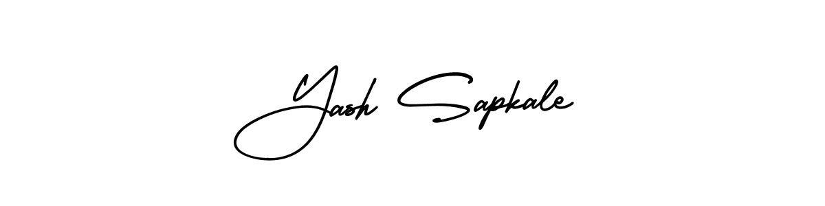 Similarly AmerikaSignatureDemo-Regular is the best handwritten signature design. Signature creator online .You can use it as an online autograph creator for name Yash Sapkale. Yash Sapkale signature style 3 images and pictures png