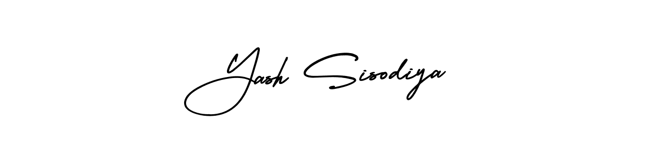 You should practise on your own different ways (AmerikaSignatureDemo-Regular) to write your name (Yash Sisodiya) in signature. don't let someone else do it for you. Yash Sisodiya signature style 3 images and pictures png