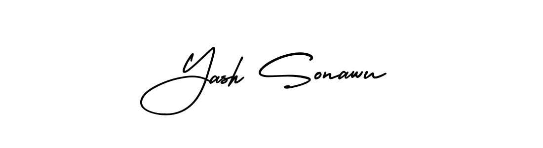 Yash Sonawu stylish signature style. Best Handwritten Sign (AmerikaSignatureDemo-Regular) for my name. Handwritten Signature Collection Ideas for my name Yash Sonawu. Yash Sonawu signature style 3 images and pictures png