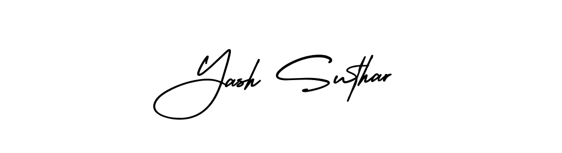 Create a beautiful signature design for name Yash Suthar. With this signature (AmerikaSignatureDemo-Regular) fonts, you can make a handwritten signature for free. Yash Suthar signature style 3 images and pictures png
