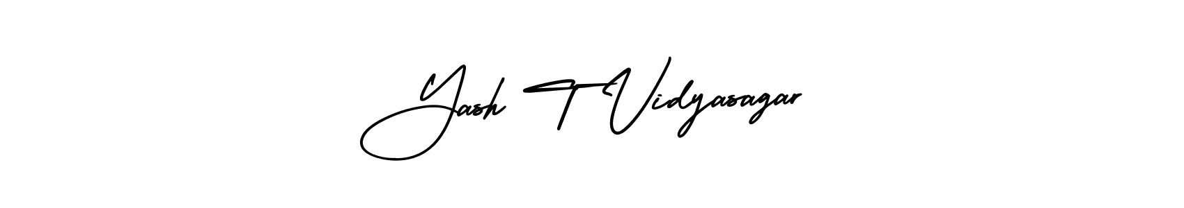 AmerikaSignatureDemo-Regular is a professional signature style that is perfect for those who want to add a touch of class to their signature. It is also a great choice for those who want to make their signature more unique. Get Yash T Vidyasagar name to fancy signature for free. Yash T Vidyasagar signature style 3 images and pictures png